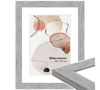 WANDStyle cornice foto legno 15x21 cm, cornici A5 da parete, cornice rustico 21x15 cm, portafoto da parete A5, cornici foto grigio per appendere e posizionare, Photo Frame H750 - Made in Germany