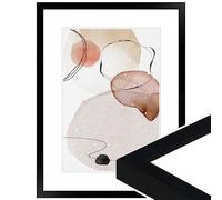 WANDStyle cornice foto legno 21x30 cm, cornici A4 da parete, cornice moderno 30x21 cm, portafoto da parete A4, cornici foto nero per appendere, Photo Frame H950 - Made in Germany