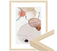 WANDStyle Cornice per foto natura DIN A4 21x29,7 cm in legno in stile moderno da appendere, cornice per poster Made in Germany, ideale per certificato - H950