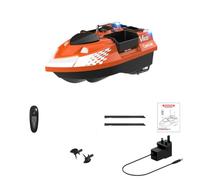 WANENGEDIY GPS RC Bait Boat per pesca alla carpa, V802 Dual Antenna 500M Telecomando Bait 3KG Caricamento con ritorno automatico, 4 scomparti e luci LED, Barca da pesca RC per laghi