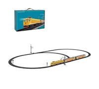 WANENGEDIY Set di treni elettrici con luci e suono, locomotiva in lega SS7C con carrozze passeggeri e binario grande, regalo di Natale per adulti e ragazzi