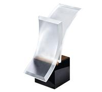 WANFANK Creative Frosted Crystal Trophy Custom Name Trophy, Crystal Trophy Award Custom Engraved, Personalized Glass Award Plaque for Corporate Employee Recognition, Appreciation Gift(Brown)