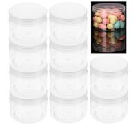 Wanfoou 10 contenitori piccoli con coperchio in plastica, 150 ml, riutilizzabili, da cucina, a prova di perdite, per spezie, zucchero, caffè, cereali, caramelle