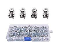 wang-data 50 Set rondelle M6 foro quadrato Hardware Cage dadi e viti di montaggio per server e Rack (M6 x 20 mm) (vite + guarnizione + gabbia dado)