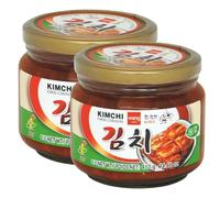 WANG Kimchi Coreano con Cavolo Cinese 410g x 2 , Kimchi Fermentato Piccante Coreano , Cucina Asiatica e Korean , kimchi coreano fermentato- (beebunch) (2 x 410g)