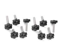 WANG TII DOO 10 Manopole A Stella, Manopola di Serraggio Esagonale in Plastica M4, Manopola di Ricambio per Serraggio Manuale per Apparecchiature Meccaniche,M4x30mm