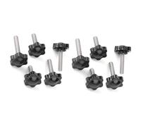 WANG TII DOO 10 Manopole A Stella, Manopola Di Serraggio Esagonale in Plastica M4, Manopola Di Ricambio Per Serraggio Manuale Per Apparecchiature Meccaniche,M4x30mm