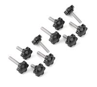 WANG TII DOO 10 Manopole A Stella, Manopola di Serraggio Esagonale in Plastica, Manopola di Ricambio per Serraggio Manuale per Macchinari E Attrezzature, Mobili,M4x12mm