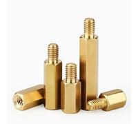 WANG TII DOO 10 Pezzi M3 Distanziali in Ottone A Testa Singola Pilastri Esagonali in Rame Lunghezza Filettata 6Mm per Scheda PCB, Assemblaggio Elettronico Fai da Te, Robotica,M3*65+6mm