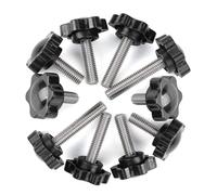 WANG TII DOO 10 Pezzi M5 Manopole A Stella, Manopola di Serraggio Esagonale in Plastica, Vite di Serraggio Manuale, Manopola di Ricambio per Attrezzature Industriali,M5x16mm