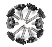 WANG TII DOO 10 Pezzi M5 Manopole A Stella, Manopola Di Serraggio Esagonale in Plastica, Vite Di Serraggio Manuale, Manopola Di Ricambio Per Attrezzature Industriali,M5x8mm