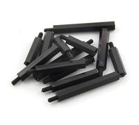 WANG TII DOO 100 Pezzi distanziatori esagonali M2 in Nylon a Testa Singola Neri, Perfetti per Il Montaggio su PCB, Moduli di Illuminazione a LED, Elettronica Fai da Te,M2*12+6mm