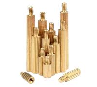 WANG TII DOO 100Pz M2 Spacer Pillar in Ottone Ronda A Testa Singola con Zigrinatura, Vite da 3Mm per Schede PCB, Assemblaggio Elettronico E Progetti Fai-da-Te,M2*2+3mm