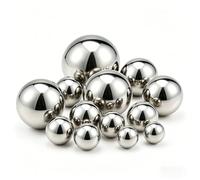 WANG TII DOO 10pcs Sfera Decorativa in Acciaio Inox 304, Sfera Cava Lucidata Argento, Diametro 19-32mm Spessore Parete 1.2mm, Aggiunta Brillante,Diameter 19mm