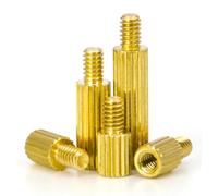 WANG TII DOO 20 Pezzi di Colonnine Distanziatori Rotondi in Ottone, Single-Head, M2*33+3Mm-M2*40+3Mm per Assemblaggio Elettronico E Progetti Hardware,M2*37+3mm
