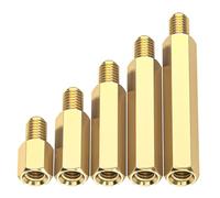 WANG TII DOO 20 Pezzi M4 Distanziali Esagonali in Ottone A Testa Singola, Lunghezza Filettata 6 Mm, Lunghezza Esagonale 10-14 Mm, Perfetti per L'hardware Elettronico.,M4*14+6mm