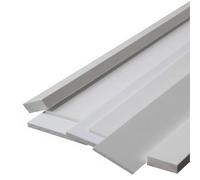 WANG TII DOO 4 Strisce di Plastica ABS Bianca, Lunghezza 500 Mm, Fogli di ABS, Larghezza 10 Mm, Strisce Quadrate di ABS per Modellismo E Progetti Fai-da-Te,10×500×2mm