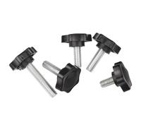 WANG TII DOO 5 Manopole di Serraggio A Stella, Manopola di Serraggio Esagonale in Plastica M6, Vite di Serraggio Manuale per Apparecchiature Meccaniche,M6x10mm