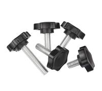 WANG TII DOO 5 Manopole di Serraggio A Stella, Manopola di Serraggio Esagonale in Plastica M6, Vite di Serraggio Manuale per Progetti Fai da Te,M6x40mm