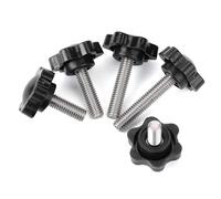 WANG TII DOO 5 Manopole di Serraggio A Stella, Manopola di Serraggio Esagonale in Plastica M6, Vite di Serraggio Manuale per Attrezzature Industriali E Progetti Fai da Te,M6x50mm