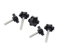 WANG TII DOO 5 Pezzi di Manopole A Stella, Manopole A Stella con Impugnatura Esagonale Color Prugna M8, Lunghezza 50-70 Mm per Attrezzature Industriali E Progetti Fai da Te,M8x60mm