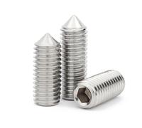 WANG TII DOO 5 Pezzi M12 304 in Acciaio Inossidabile con Filettatura Completa E Punta Conica per Attrezzature Industriali E Meccaniche,M12x50mm