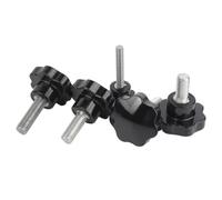 WANG TII DOO 5 Pezzi M3 304 in Acciaio Inossidabile con Maniglia A Prugna, Vite A Sette Stelle, Manopola in Bachelite, Bullone per Attrezzatura Industriale,M3x6mm