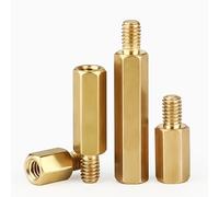 WANG TII DOO 5 Pezzi M3 Distanziatore in Ottone A Testa Singola Lunghezza Filettata 6 Mm Lunghezza Esagonale 70-100 Mm per Scheda PCB, Assemblaggio Elettronico Fai-da-Te,M3*90+6mm