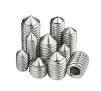 WANG TII DOO 50 Pezzi M5 304 in Acciaio Inossidabile con Esagono Incassato, Viti A Brugola con Punta Appuntita per Macchinari, Industria E Riparazioni Domestiche,M5x4mm