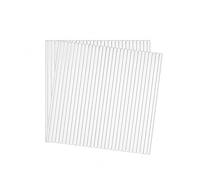 WANG TII DOO Confezione da 2 Pezzi Pannello Acrilico Trasparente a Strisce Foglio Acrilico a Strisce Grossolane 150 mm x 150 mm Spessore 3-10 mm per Esposizione e Artigianato,150x150x10mm