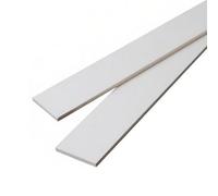 WANG TII DOO Confezione da 2 Strisce Quadrate in ABS Bianco, Lunghezza 500 Mm, Foglio di Plastica ABS, Larghezza 60 Mm per Decorazioni Domestiche E Progetti Fai da Te,6×60×500mm