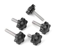 WANG TII DOO Manopola A Stella Filettata, Manopola di Serraggio Esagonale in Plastica M6, Vite di Serraggio Manuale per Attrezzature Meccaniche E Progetti Fai da Te,M6x50mm