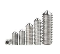 WANG TII DOO Set di 40 Viti Senza Testa con Esagono Incassato M4 in Acciaio Inossidabile 304, Filettatura Completa, Punta Conica, per Macchinari E Industria,M4x25mm