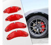 WANGAIDCE 4 Pezzi Copri Pinza Freni Auto per Alfa Romeo Stelvio 2017-2021, 3D Pinze Freno per Ruota Auto per Mozzo Ruota, Resistenti Copri Pinza Freno Auto,Red