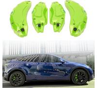 WANGAIDCE 4 Pezzi Copri Pinza Freni Auto per Opel Corsa Astra Insignia Vectra Zafira, 3D Pinze Freno per Ruota Auto per Mozzo Ruota, Resistenti Copri Pinza Freno Auto,Green