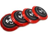 WANGAIDCE 4 Pezzi Coprimozzo 133mm per Abarth 595 (Facelift 2016) 2016-2025,Coprimozzo Ruota in ABS, Centro Copricerchi Tappi Copricerchi Tappi Ruote, Coprimozzo Copricerchi Tappi Ruota