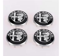 WANGAIDCE 4 Pezzi Coprimozzo per Alfa Romeo Mito 147 156 159 166 50mm,Coprimozzo Ruota in ABS, Centro Copricerchi Tappi Copricerchi Tappi Ruote, Coprimozzo Copricerchi Tappi Ruota