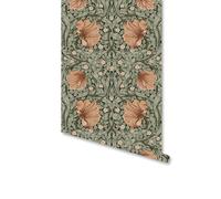 WANGBINGXING Carta Da Parati 1pc Carta da parati autoadesiva floreale vintage Buccia e bastone Botanico Verde salvia/Mandarino Murales Cucina di casa Arredamento camera letto(Flower B)