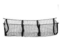 WANGBINGXING Rete Bagagliaio Auto Tre Tasche for L'organizzatore del Bagagliaio Net Reaging Cargo for L'auto SUV Pickup Letto Nero Mesh Quattro Carabiniere in Metallo