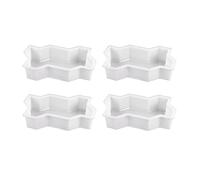 WANGBINGXING Stampo Cemento 4 x Tre Forme d'onda Giardino Percorso plastica Cemento pavimentazione Stampo in Mattoni Fai da Te passerella in di