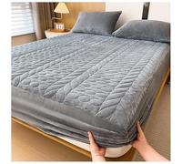 WANGCAIER King Size Velvet Fitted Sheets, all-Season Bedding, 16" Deep Pockets Mattress Protector Cover for a Cozy And Elegant Prevent it from Falling Bottom Sheet(220×200cm,11#)