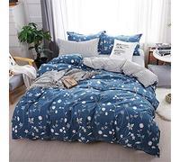 WANGCAN Set Letto Matrimoniale | 4 Pezzi di Copripiumino in Microfibra | Lenzuola e 2 federe|a Quattro Pezzi stampatoC-20 200x230cm+230x230cm+(48x74) cmx2