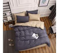WANGCAN Set Letto Matrimoniale | 4 Pezzi di Copripiumino in Microfibra | Lenzuola e 2 federe,Quattro Pezzi C-27 Normale 200x230 cm + 230x230 cm + (47x74) x2 cm