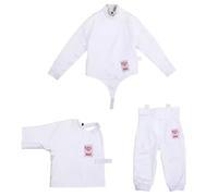 WANGCEPLSD Costume da Scherma, Giacca da Scherma, Set Giacca, Pantaloni e Gilet Unisex 450N, Tessuto Ice Silk, per Schermidori di Fioretto, Spada e Sciabola, per Destrimani(52)