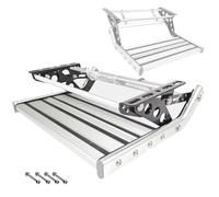 WANGCEPLSD Gradino per Camper, con Luce LED, Accessori Camper Campeggio, 200 kg, Gradini Antiscivolo, Compatti, Espandibili O Ripiegabili con Una Sola Mano, per Roulotte, Camper