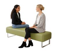 WANGCEPLSD Panche da Ingresso, Panca per Sala D'attesa, Supporto 500 Kg, Base in Acciaio Inossidabile, per Ufficio, Attività Commerciale, Banca(Green,150cm/59in)