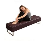 WANGCEPLSD Panche da Ingresso, Panca per Sala D'attesa, Supporto 500 Kg, Base in Acciaio Inossidabile, per Ufficio, Attività Commerciale, Banca(Brown,120cm/47in)