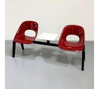 WANGCEPLSD Sedia Ospite Ufficio a Due Posti, Panca Pers Salas Attesa con Schienale, Seduta in Polipropilene, per Aeroporti, Mercati, Banche e Ospedali(Red)