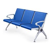 WANGCEPLSD Sedia Ospite Ufficio, Sedie a Tre Posti per Sala D'attesa, con Braccioli, Struttura in Acciaio, per Aeroporti, Mercati, Banche e Ospedali(Blue)