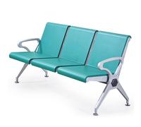 WANGCEPLSD Sedia Ospite Ufficio, Sedie a Tre Posti per Sala D'attesa, con Braccioli, Struttura in Acciaio, per Aeroporti, Mercati, Banche e Ospedali(Green)